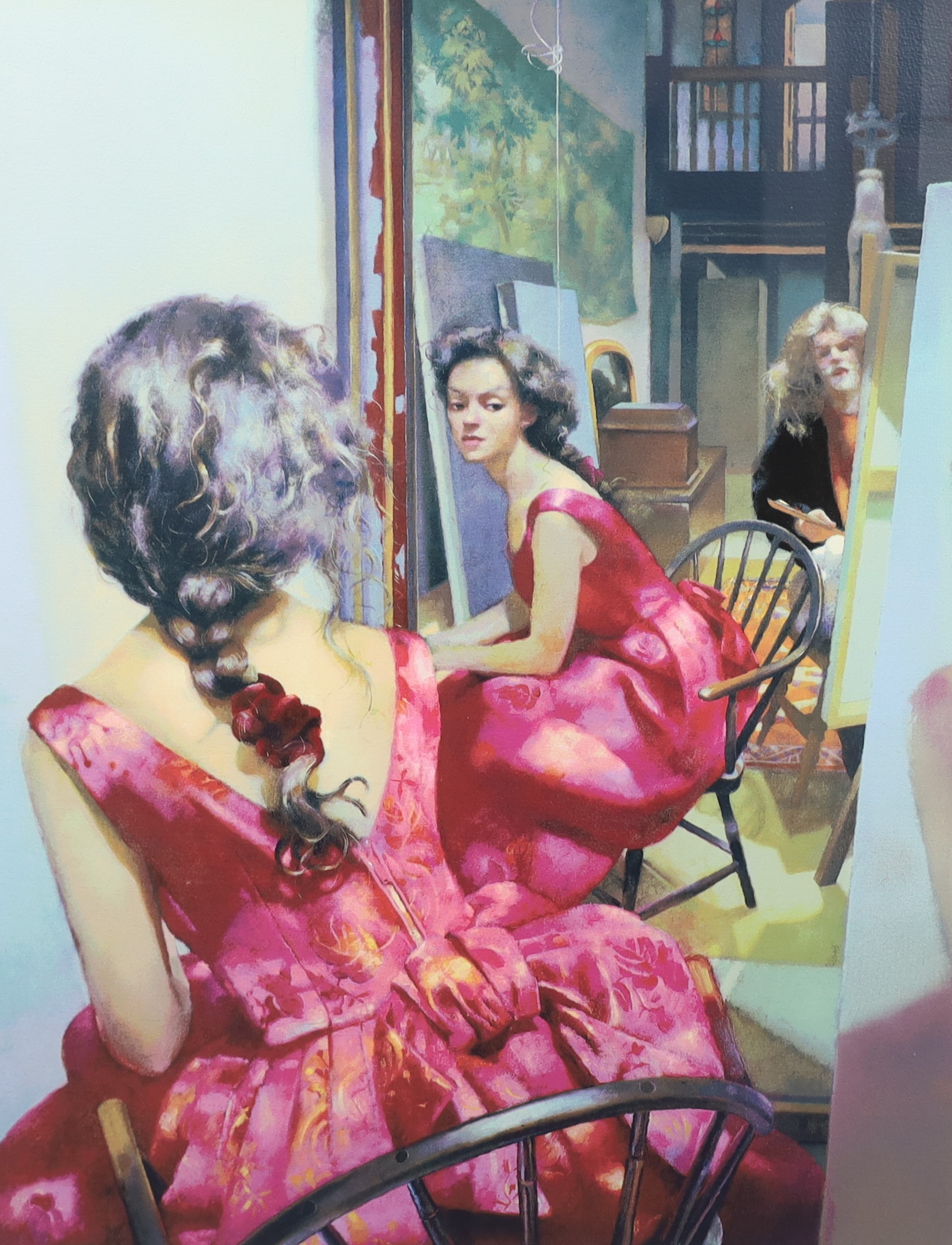 Robert Lenkiewicz (1941-2002), offset lithograph, 'The Painter with Anna - rear view - Project 18', signed in pencil and titled, 335/475, 76 x 59cm. Condition - good